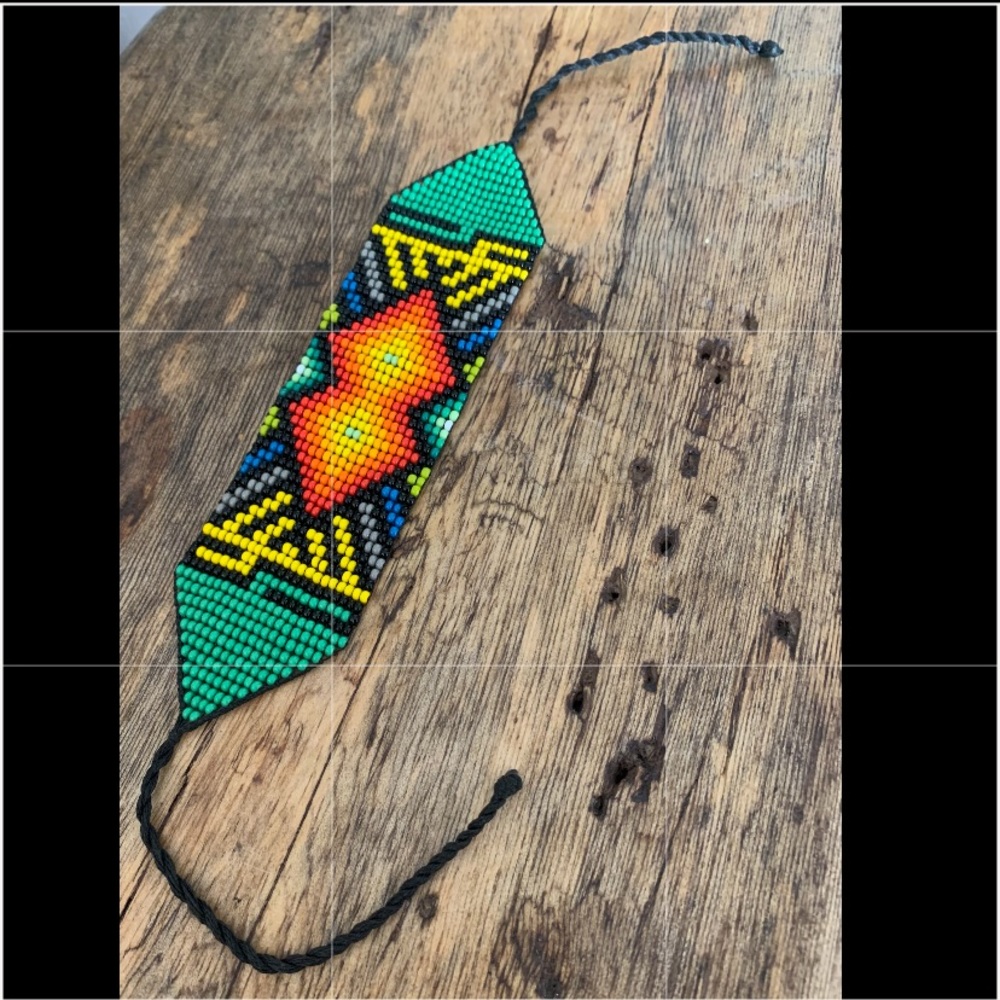 boho artisan beaded bracelet